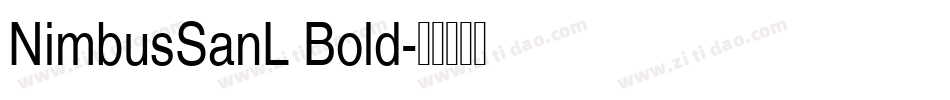 NimbusSanL Bold字体转换